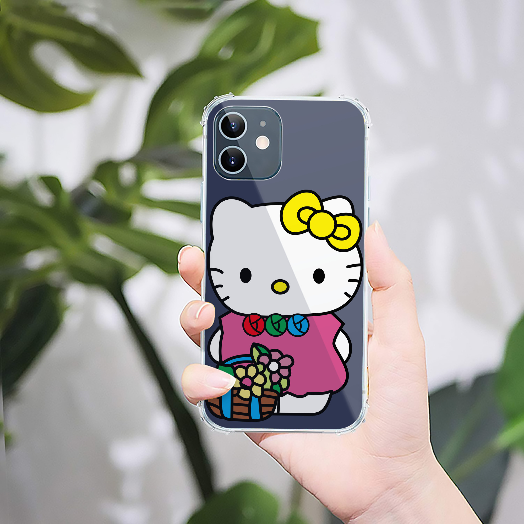 （画像用） Hello Kitty ハローキティ 【iPhone 12シリーズ対応】透明スマホケース（クリアソフトケース）